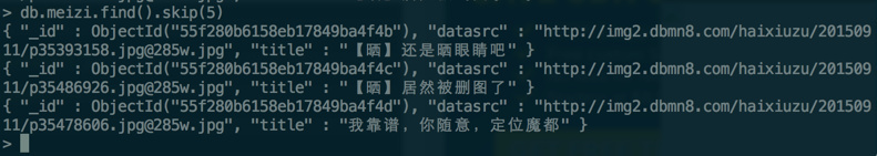 原始数据为5条, 现在只显示3条, 即跳过5条